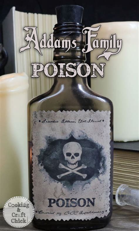 Wednesday Addams Poison Bottle Label Printable